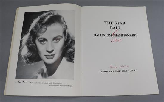 A 1950 The Star Ball Ballroom Championships programme signed by dancers and judges